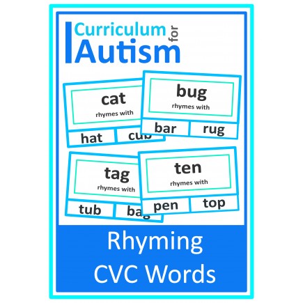 Rhyming CVC Words Clip Cards
